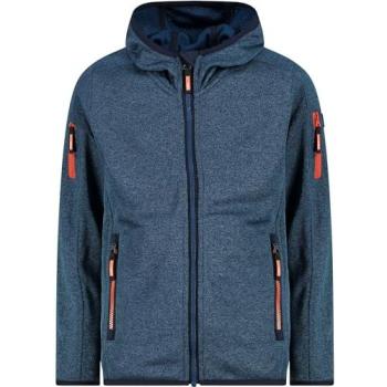 CMP Kinder-Fleecejacke mit Kapuze, gestrickt und aus Mesh, Größe 104, Blau