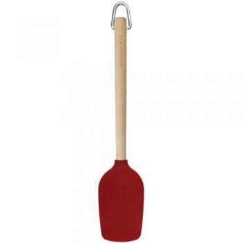 Espátula de Silicona Roja con Mango de Madera KitchenAid
