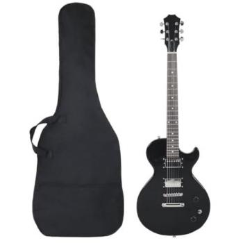 Vida XL Guitarra Elétrica 39 Pretinha 4/4 + Saco Portátil