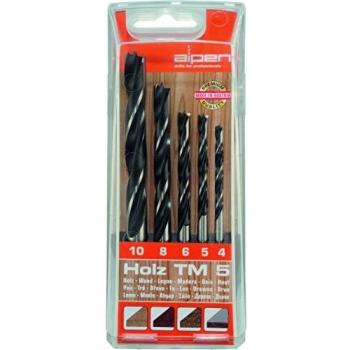 Alpen 5-Piece Spiral Dowell Bit Set