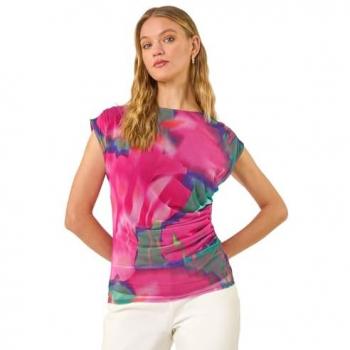Chemisier Roman en mesh à motifs floraux