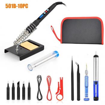 Electric Soldering Iron Kit 60W with Adjustable Temperature and LCD Display
