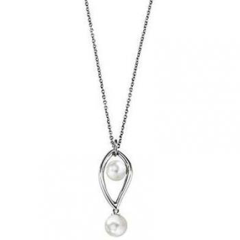 Collana MORELLATO FOGLIA acciaio perle e cristalli