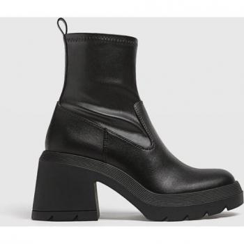 Stradivarius WIDE FIT Elegant Black High-heel Platform Ankle Boots