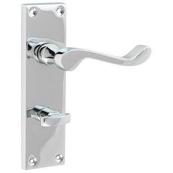 Victorian Scroll Bathroom Handle Pair – Polished Chrome Finish, 152×42mm