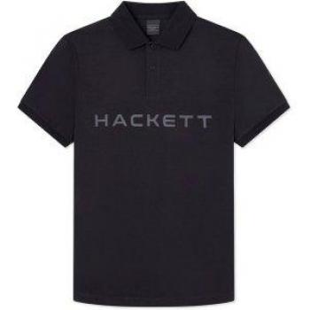 Polos Hackett Maniche Corte Essential Nero Grigio Medium