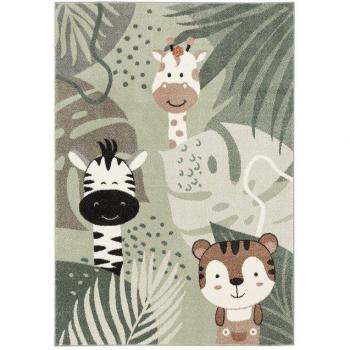 Tapis enfant Softstar Kids – Safari vert menthe – 80x150 cm