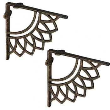 Set di Staffe per Mensole Parete – Relaxdays Bronze