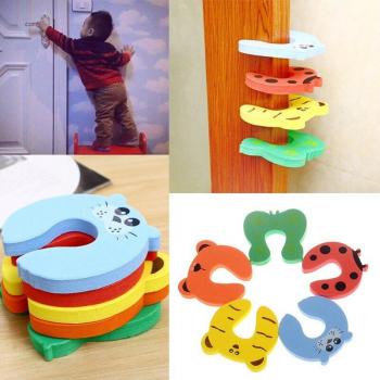 Bouchons de porte sécurisés pour bébé, 1/3/5 pièces, protection des enfants, décoratif, dessin animé