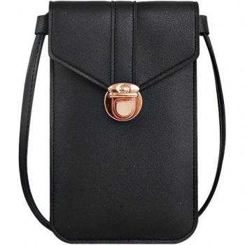 PU Leather Women's Cell Phone Crossbody Wallet