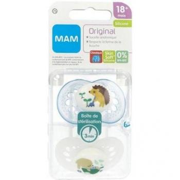 Mam Sucette Silicone Originale +18M Animaux 2 unités
