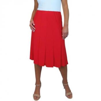 Flared 26 Skirt in Red, Elastic Waist – Paulo Due Women’s