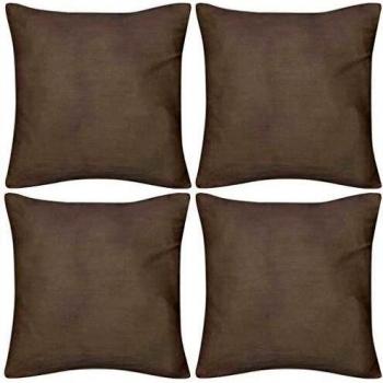 Fundas beige para cojines de algodón 40 x 40 cm