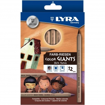 Lyra Skin Tones Jumbo Colouring Pencils