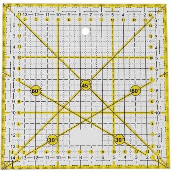15 × 15 cm Acryl-Schneideplan mit Linien – Nähmaschinen‑Zubehör