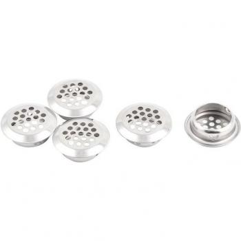5pcs Silver Stainless Steel Sink Mesh Filters