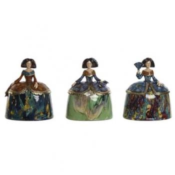 Decorazione Home Esprit Statue Colore Vivo 3 Unità