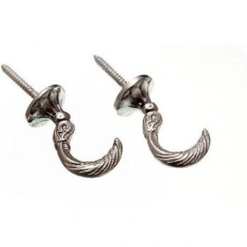 Curtain Tie Back Holders Egyptian Matt Chrome 45mm