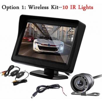Koorinwoo 4.3 Color Rearview Display Monitor and Waterproof Reversing Camera Kit