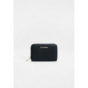 Stradivarius Black Saffiano Rectangular Clutch OS