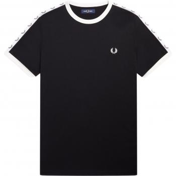 Fred Perry Taped Ringer Black T-Shirt