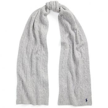 Écharpe grise Ralph Lauren en maille