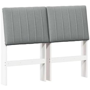 Upholstered Pine Wood Headboard, Light Grey – 120 cm
