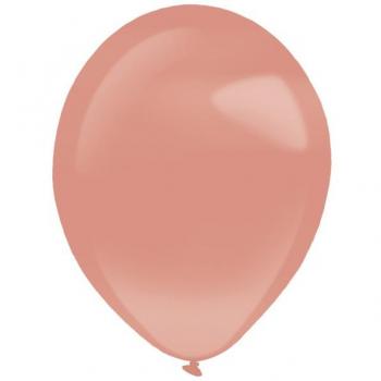 100 schimmernde Ballons in Roségold 12 cm