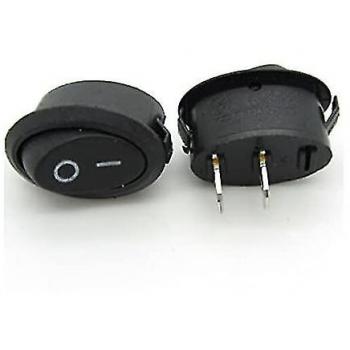 Mini interrupteur noir 25x17mm 6A 250V 2 broches