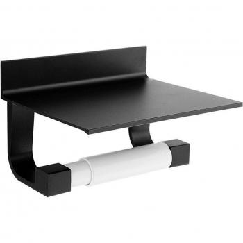 ZOTOBON Black Towel Rack and Toilet Paper Holder