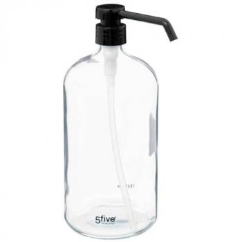 Distributore di sapone in vetro trasparente 1 litro