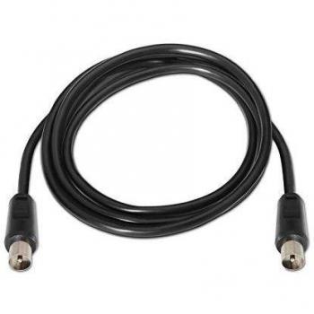 Câble Antenne Coaxial TV Mâle/Mâle 1,5m Noir