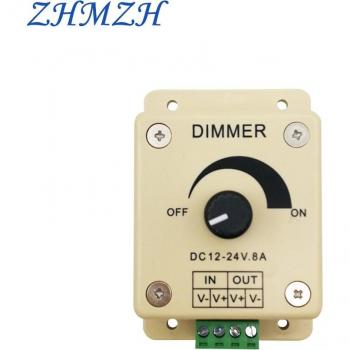 Adjustable Brightness LED Dimmer 96W for 12V 24V Single Color Lights