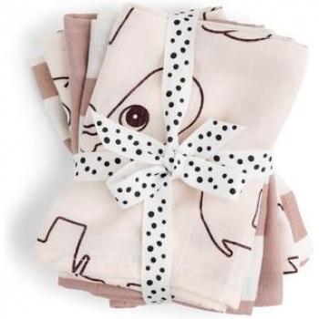 Gant de toilette rose pour enfant Deer friends