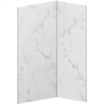 Mármol Blanco Aluminoso – Paneles de Ducha, 2 piezas, ENEKO