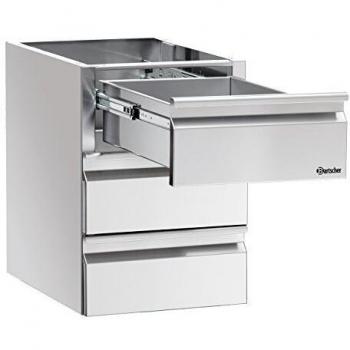 RVS Schuifladen voor Werk 3 x 1/1 GN