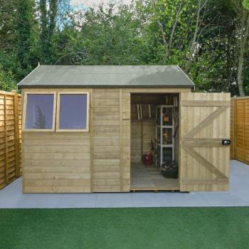 Timberdale T&G Pressure Treated 10x6 Reverse Apex Shed