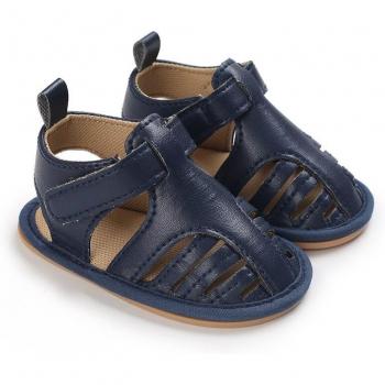 2022 Summer Newborn Baby PU Leather Soft Sole Sandals for Infants 0-18 Months