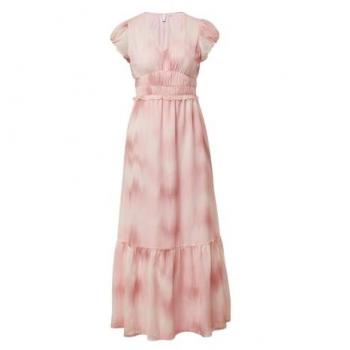 Schimmerndes Smoked Chiffonkleid – QS Maxi Edition