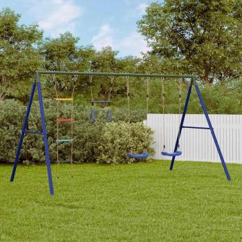 Aire de Jeux Extérieure avec Balançoires et Échelle