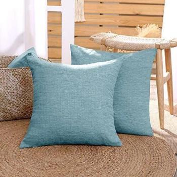 Housse de canapé jardin Deconovo, lot 2, couleur vert foncé 45x45 cm