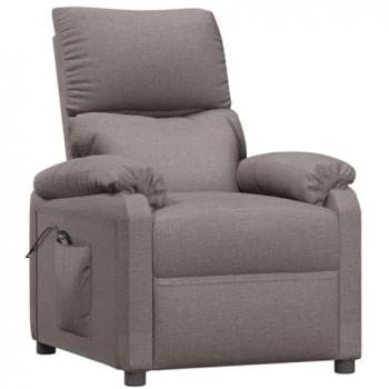 Assise Inclinée Électrique, Tissu Taupe – vidaXL
