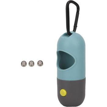 Caja dispensadora de bolsas para excrementos con linterna