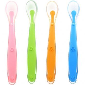 Couverts Enfant Silicone 4 pièces, doux et sûrs