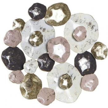 Panneau Décoratif Métal Rose Doré (61 x 5.7 x 61 cm)
