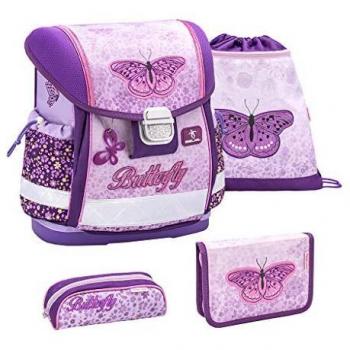 Belmil Schulranzen Set 4-teilig ergonomischer Schulranzen für Mädchen