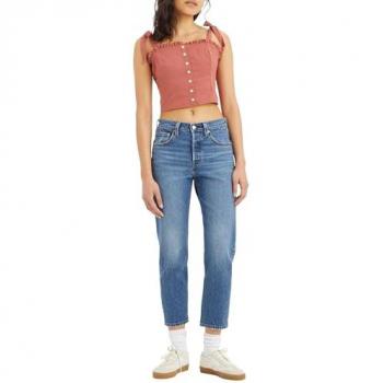 Levi's 501 Blue Crop Jeans