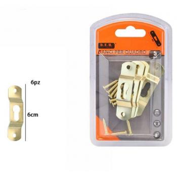 Ganci per Cornici Dorati 6 cm Set 6 Pezzi
