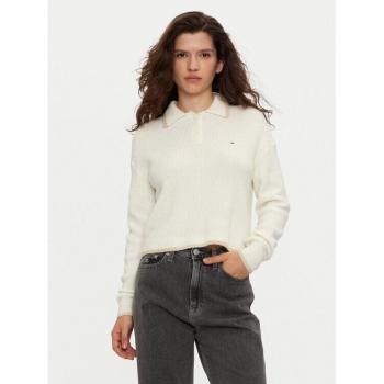 Tommy Jeans Regular Fit Sweatshirt Écru