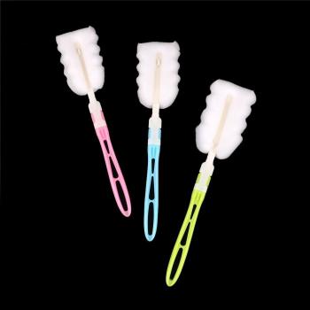 25cm Plastic Handle Baby Bottle Brush with Decontamination Sponge